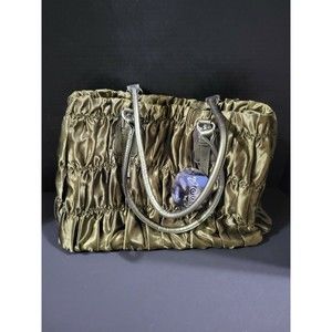 Ion The Stacey Tote Bag Military Green Travel Bag Beach Satin New